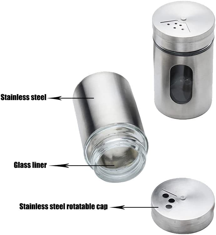 Salt and Pepper Shaker Set with Beautiful Cady | 3 Ounce Capacity