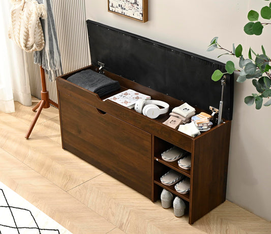 Homeiz 3-Tier Shoe Rack Bench: 110 CM Wide Storage With Roll Out Rack