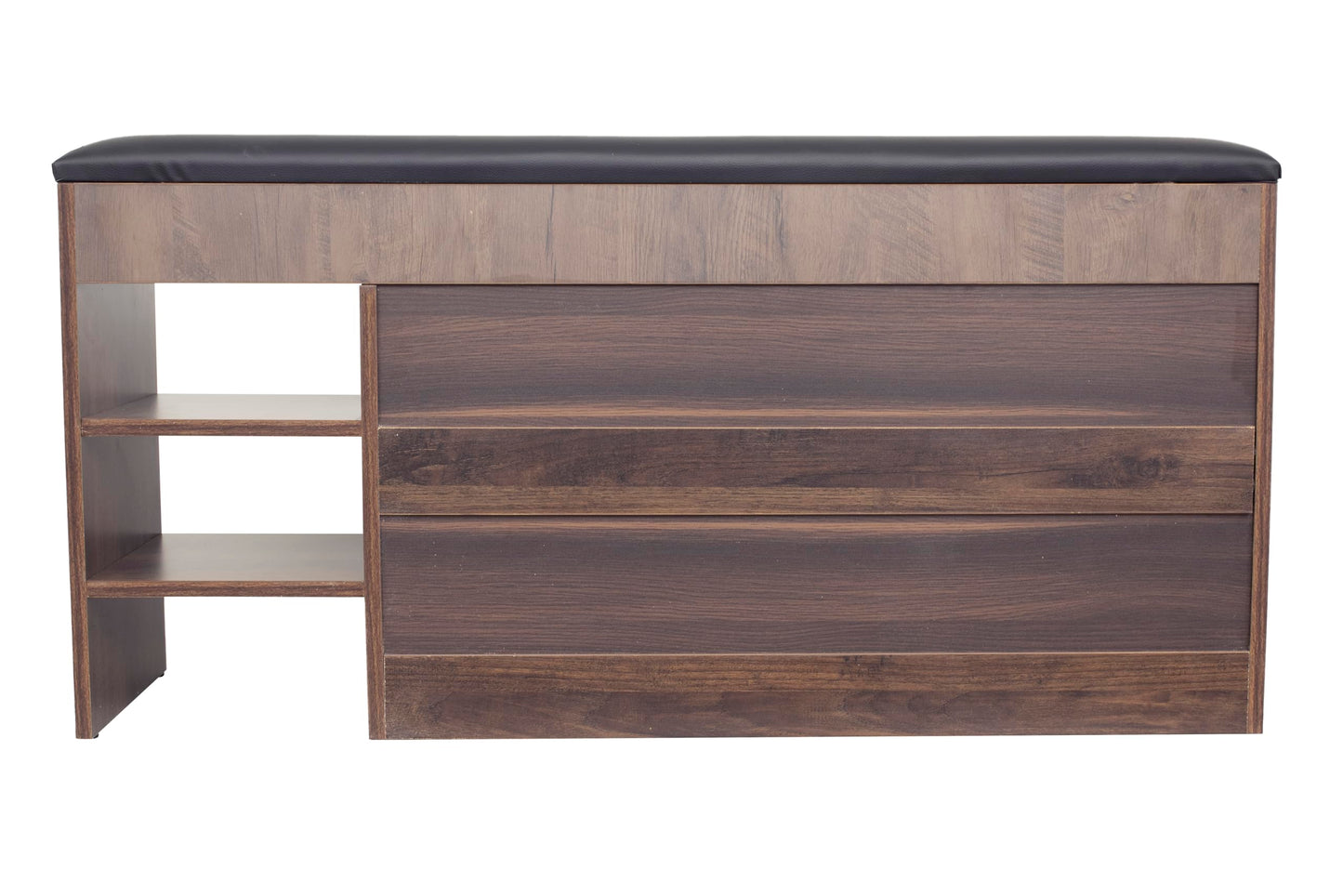 3-Tier Shoe Rack Bench 110 CM Wide Shoe Storage Bench Features Roll Out Rack