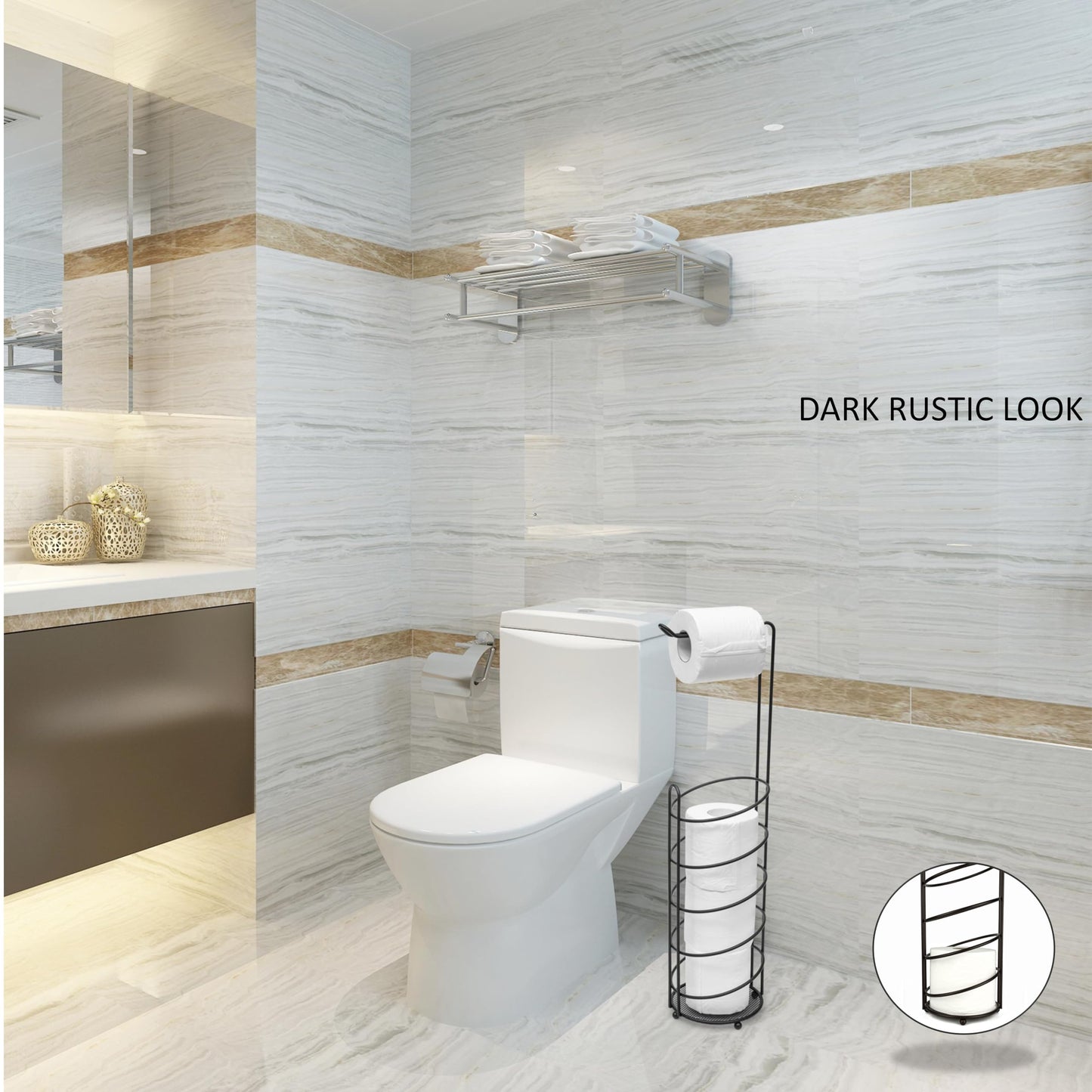 Premium Freestanding Toilet Paper Holder