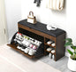 Homeiz 3-Tier Shoe Rack Bench: 110 CM Wide Storage With Roll Out Rack