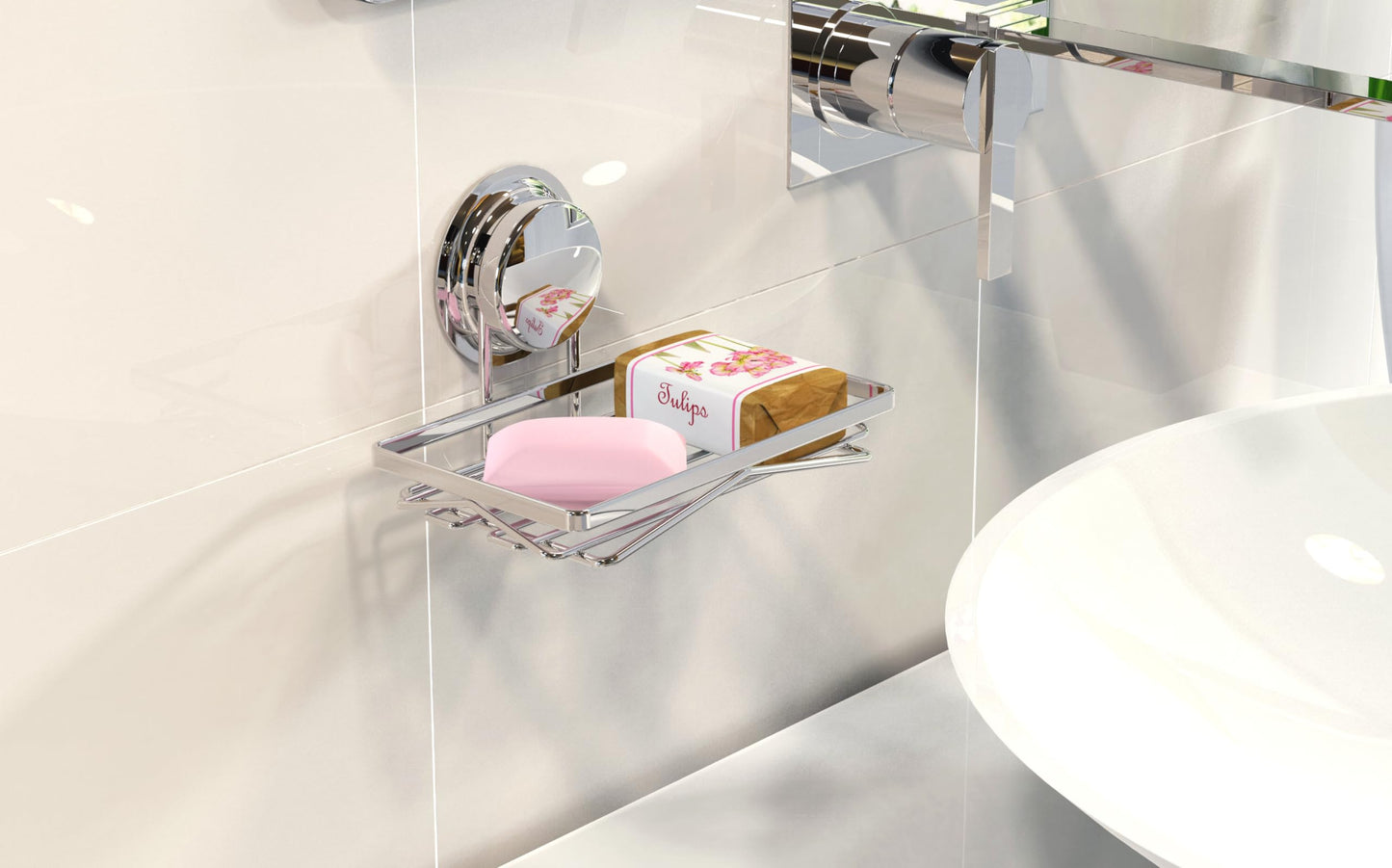 Modern Sleek Chrome Plated Luxury Soap Holder